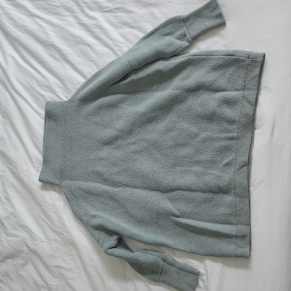 Free People Ottoman Slouchy Tunic Oversized Sweater XS S Blue Green Dress - Picture 3 of 6